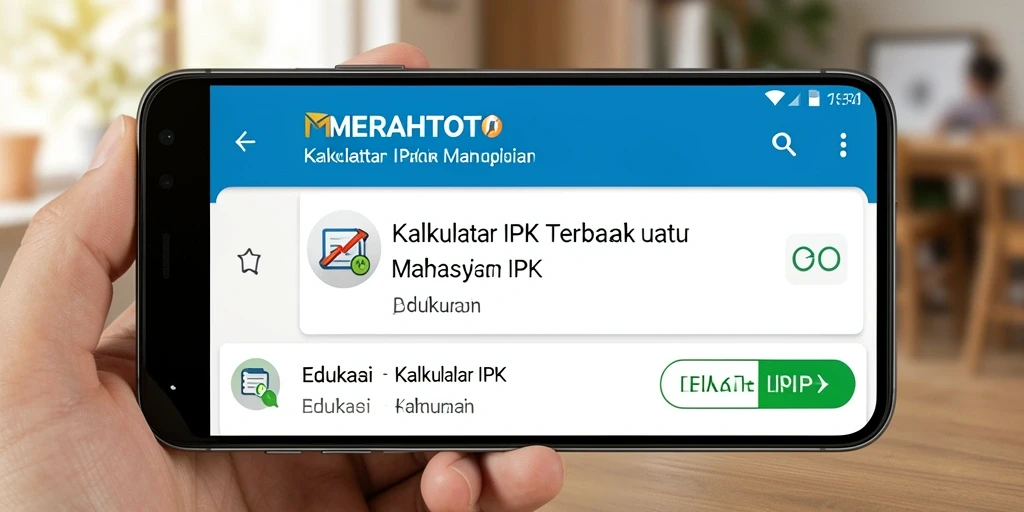 Antarmuka sederhana aplikasi Kalkulator IPK MERAHTOTO.