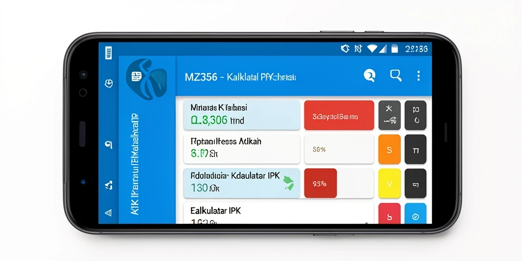 Tampilan antarmuka MZ356 menunjukkan kalkulator IPK yang sederhana dan fungsional.