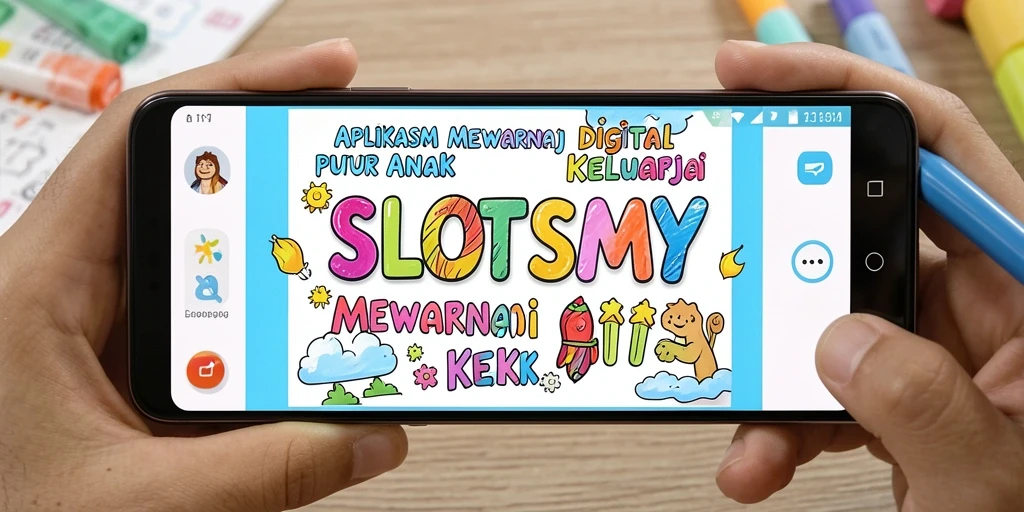 Antarmuka intuitif SLOTSMY saat anak-anak mewarnai.