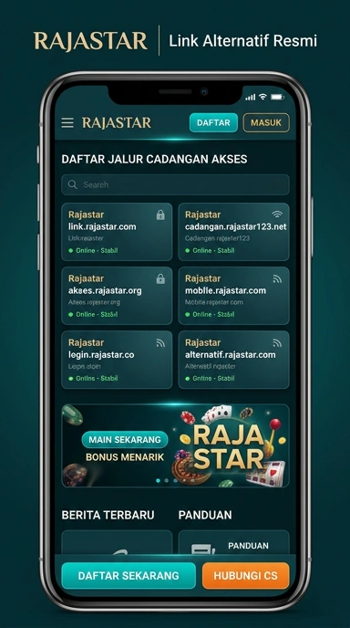 Tampilan link alternatif rajastar